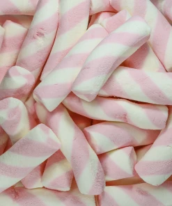 Not Specified Mallow Poles Swirled Pink & White 120g Gluten Free
