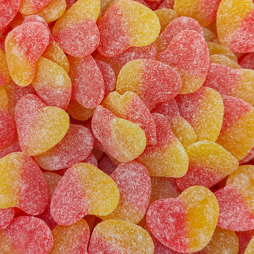 LollyShop Sour Peach Hearts 350g Sours 3 LollyShop Sour Peach Hearts 350g Sours