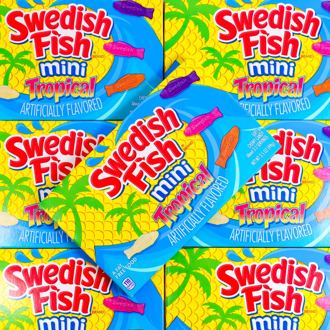 Not Specified Swedish Fish Tropical Mini's 99g 3 Not Specified Swedish Fish Tropical Mini's 99g