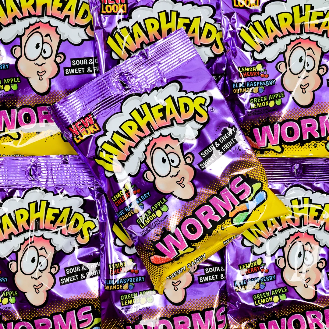 Not Specified Warheads Sour Worms Bag 142g 3 Not Specified Warheads Sour Worms Bag 142g