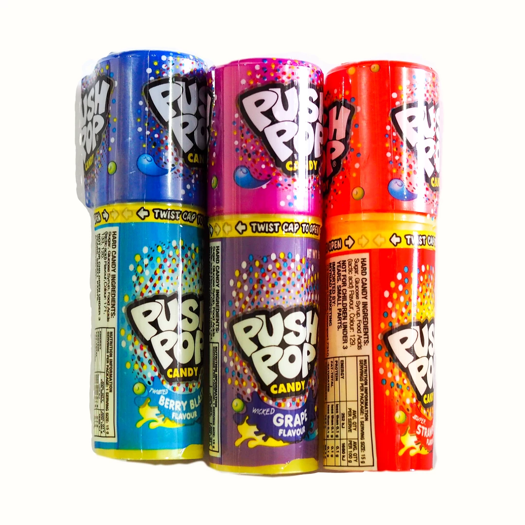 Lollipops Bazooka Push Pop 3 Lollipops Bazooka Push Pop